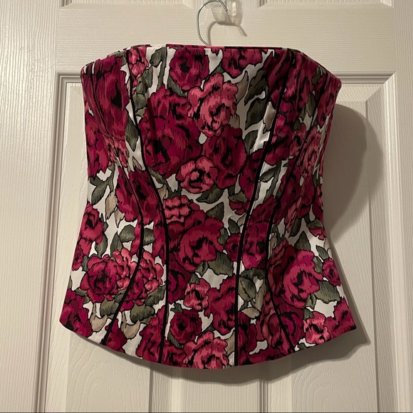 White House | Black Market floral bustier sz 6 - Picture 2 of 9